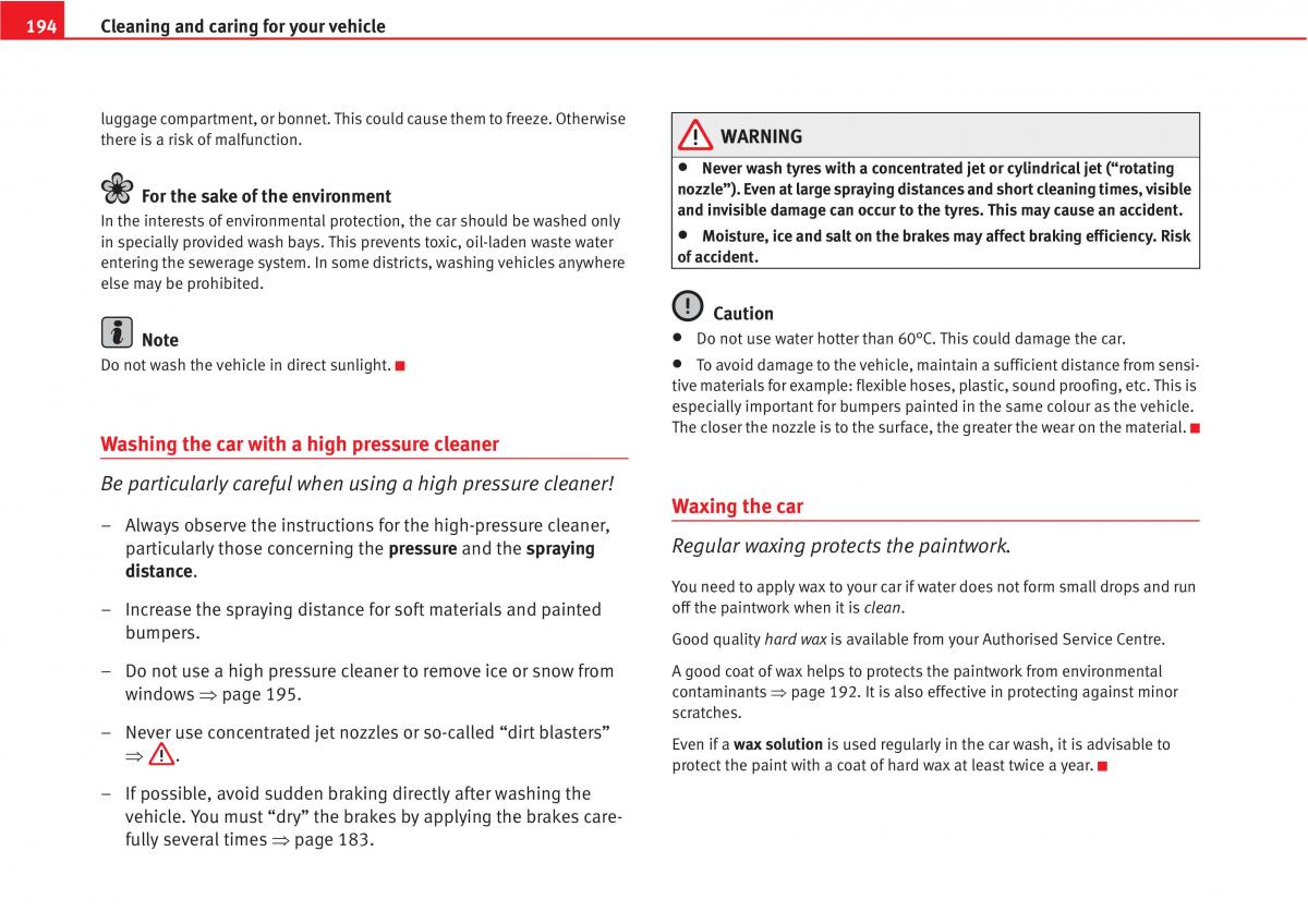 manual  Seat Altea owners manual / page 196