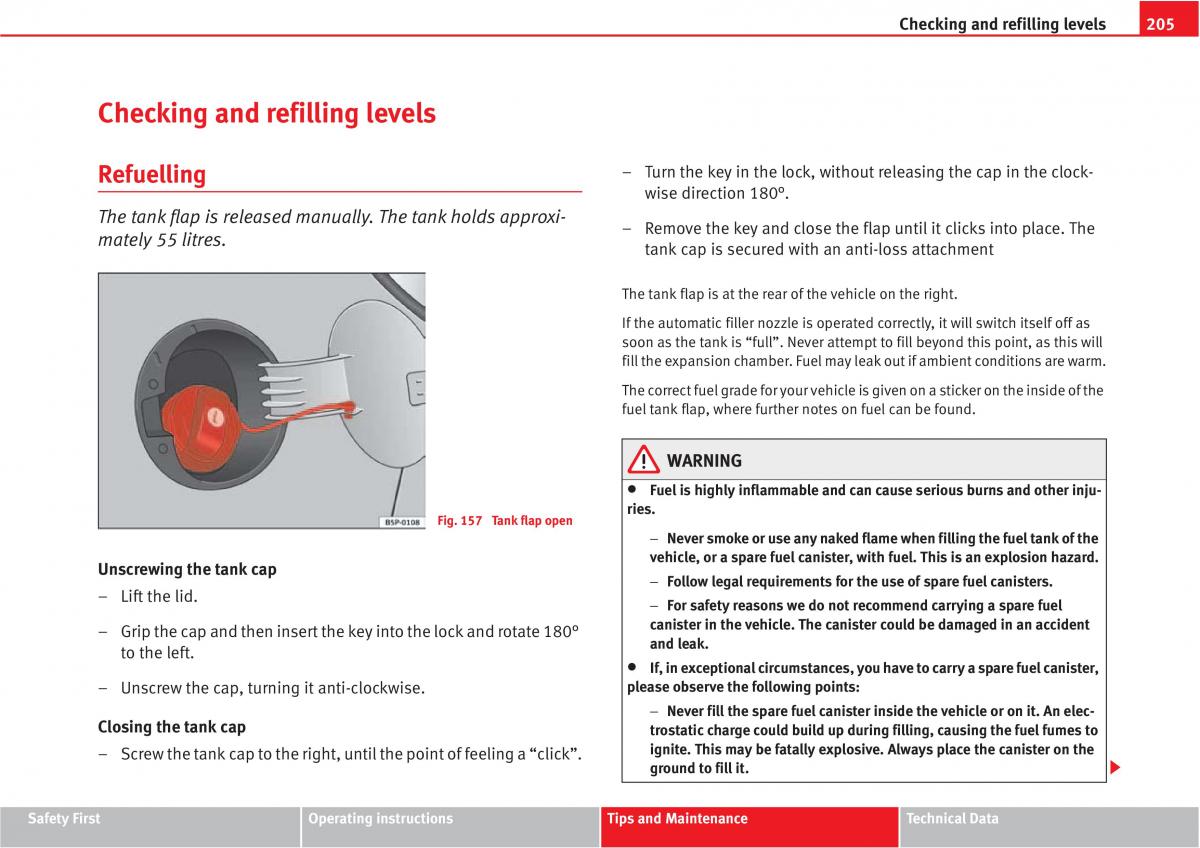 manual  Seat Altea owners manual / page 207