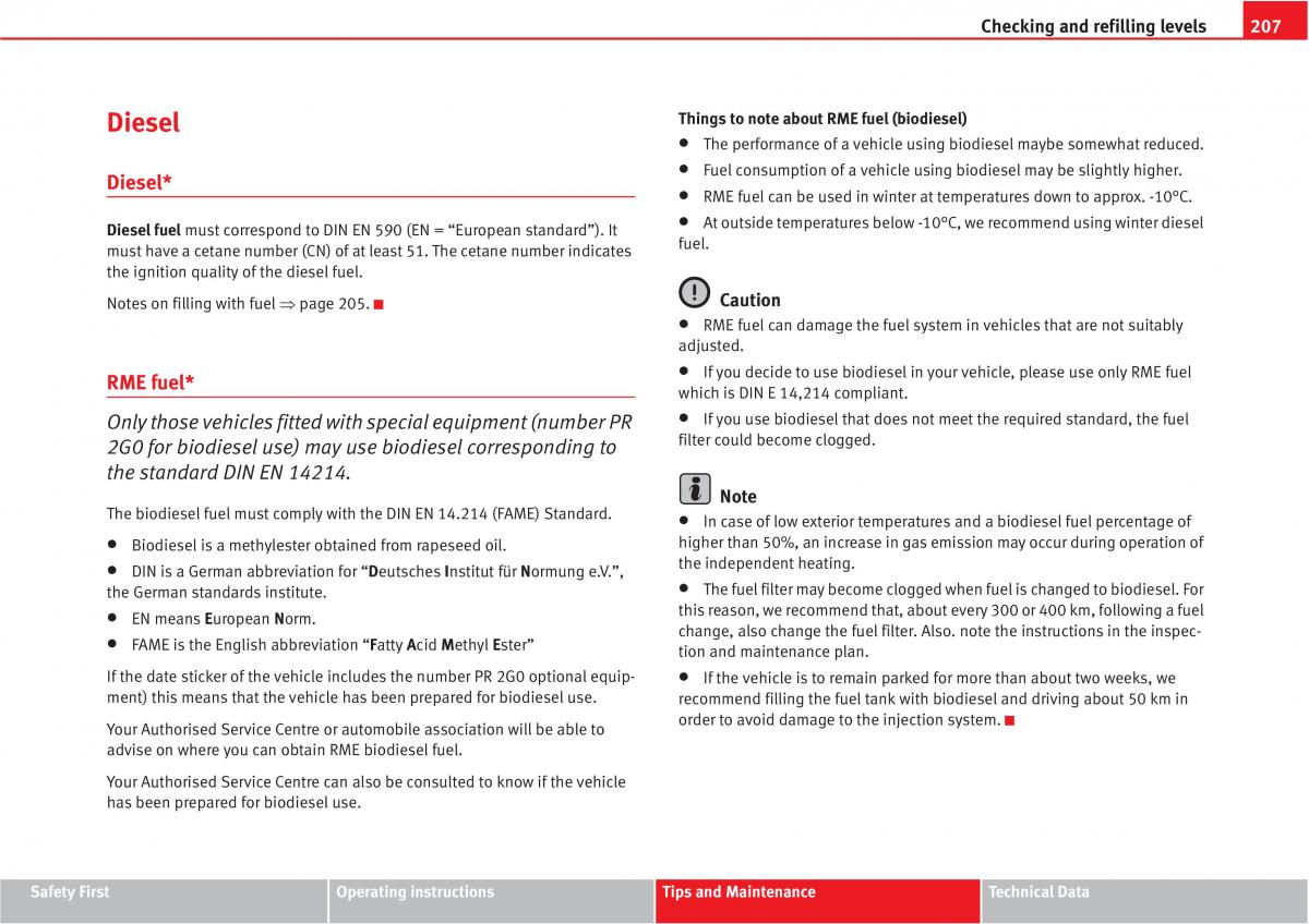 manual  Seat Altea owners manual / page 209