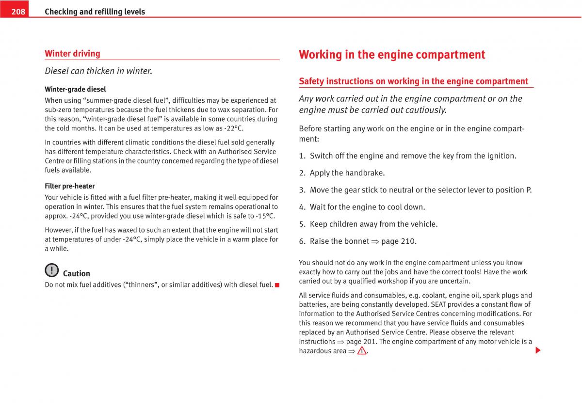 manual  Seat Altea owners manual / page 210