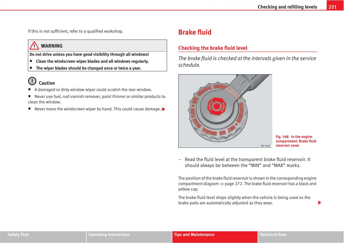 manual  Seat Altea owners manual / page 223