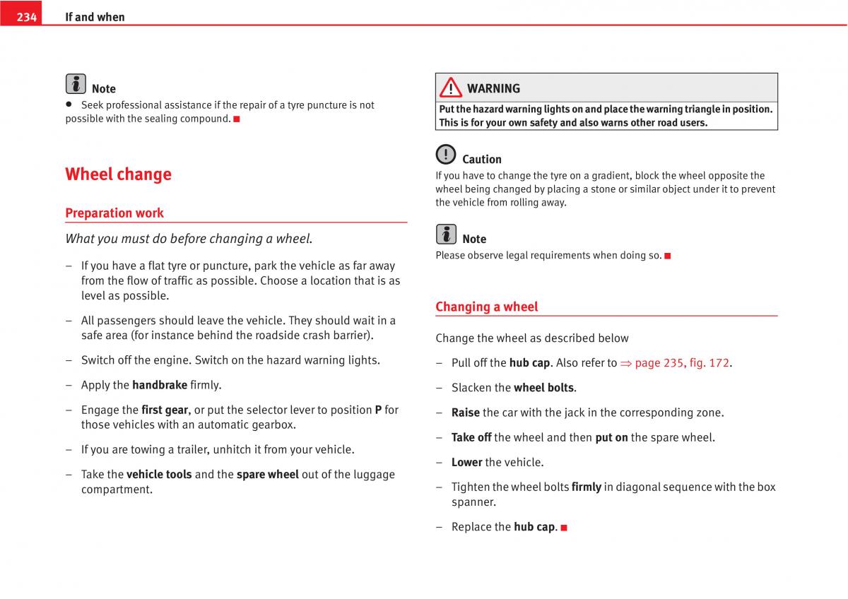 manual  Seat Altea owners manual / page 236