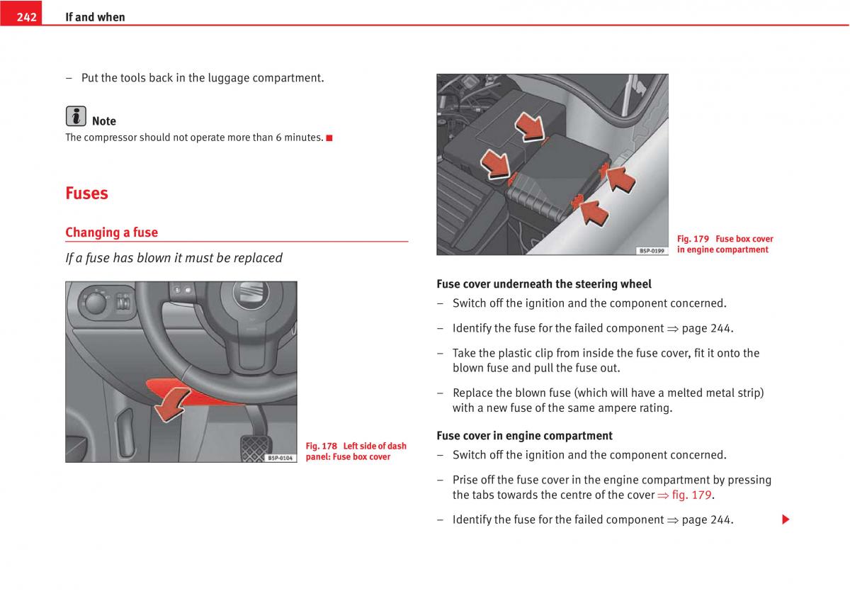 manual  Seat Altea owners manual / page 244