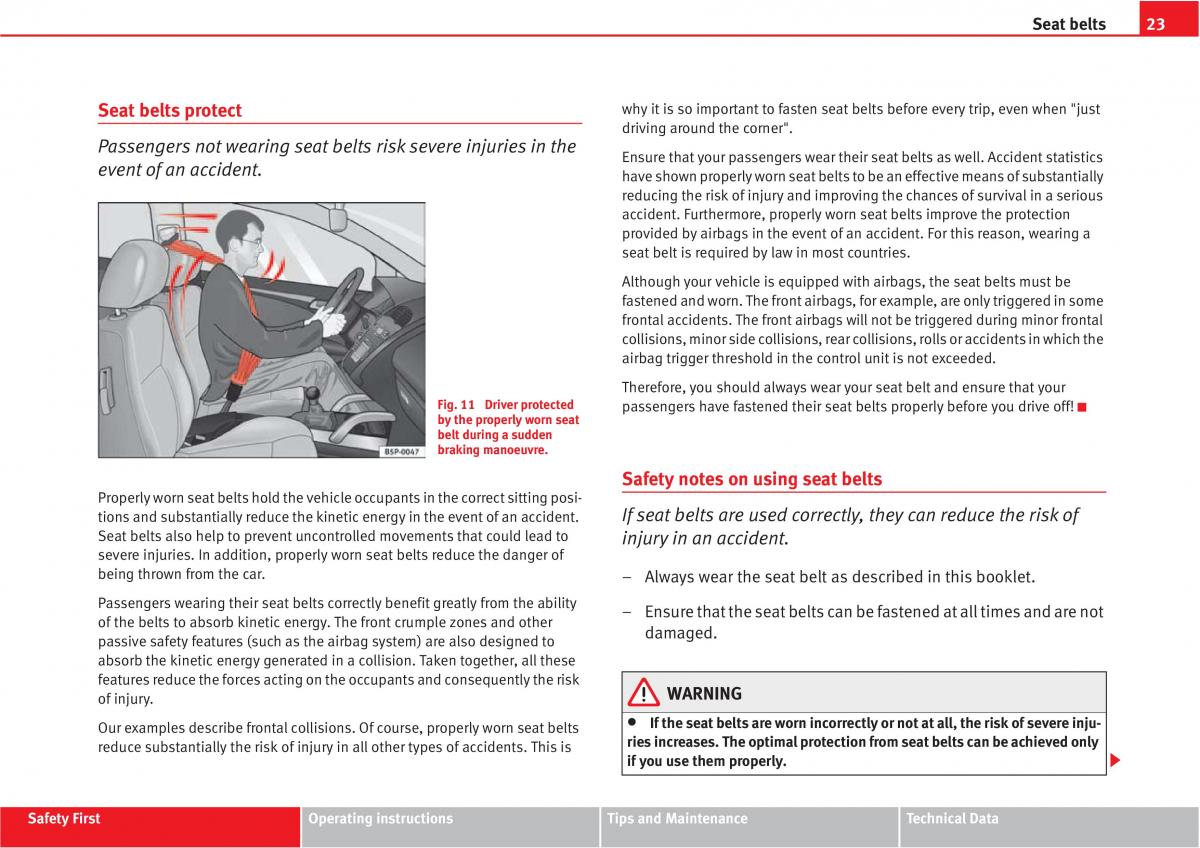 Seat Altea owners manual / page 25