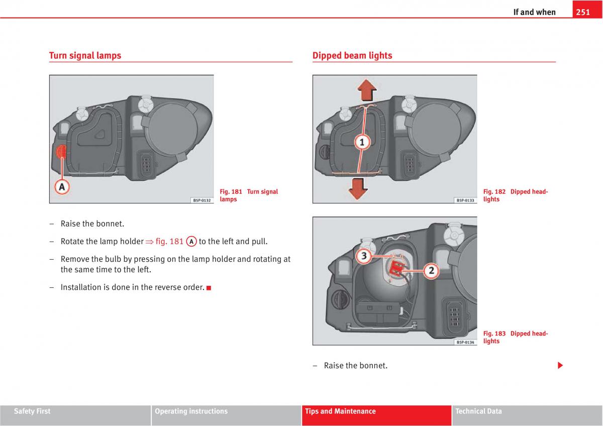 manual  Seat Altea owners manual / page 253