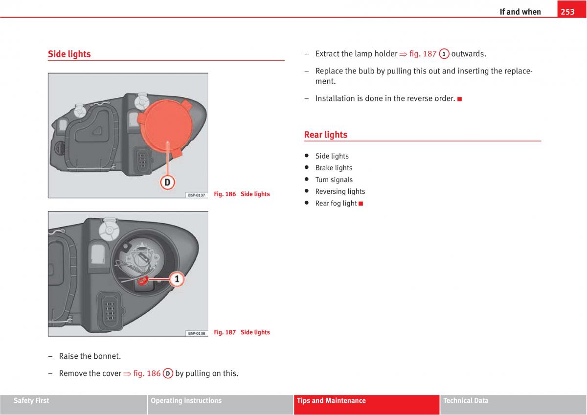 manual  Seat Altea owners manual / page 255