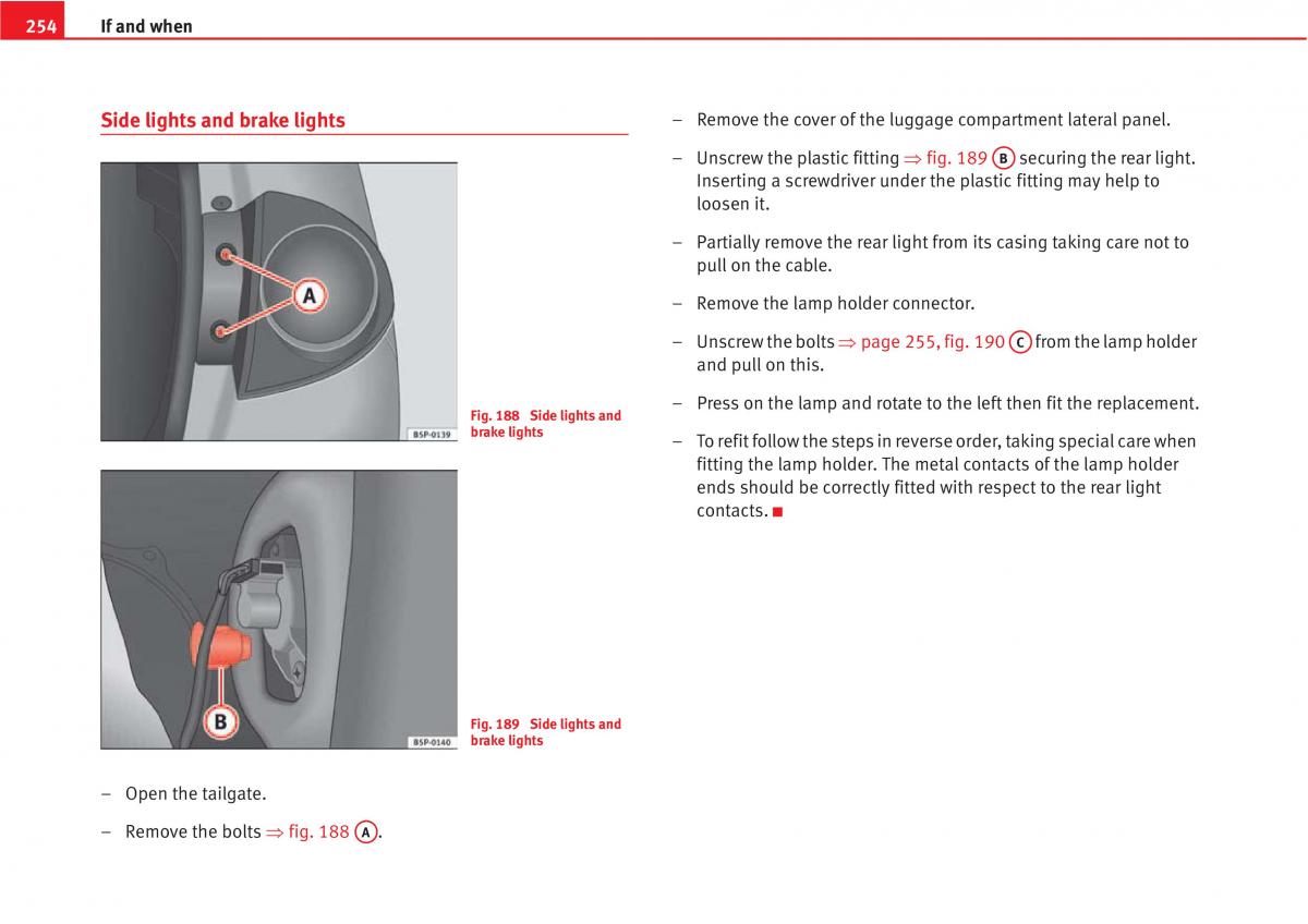 manual  Seat Altea owners manual / page 256