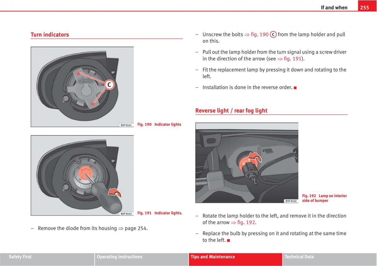 manual  Seat Altea owners manual / page 257