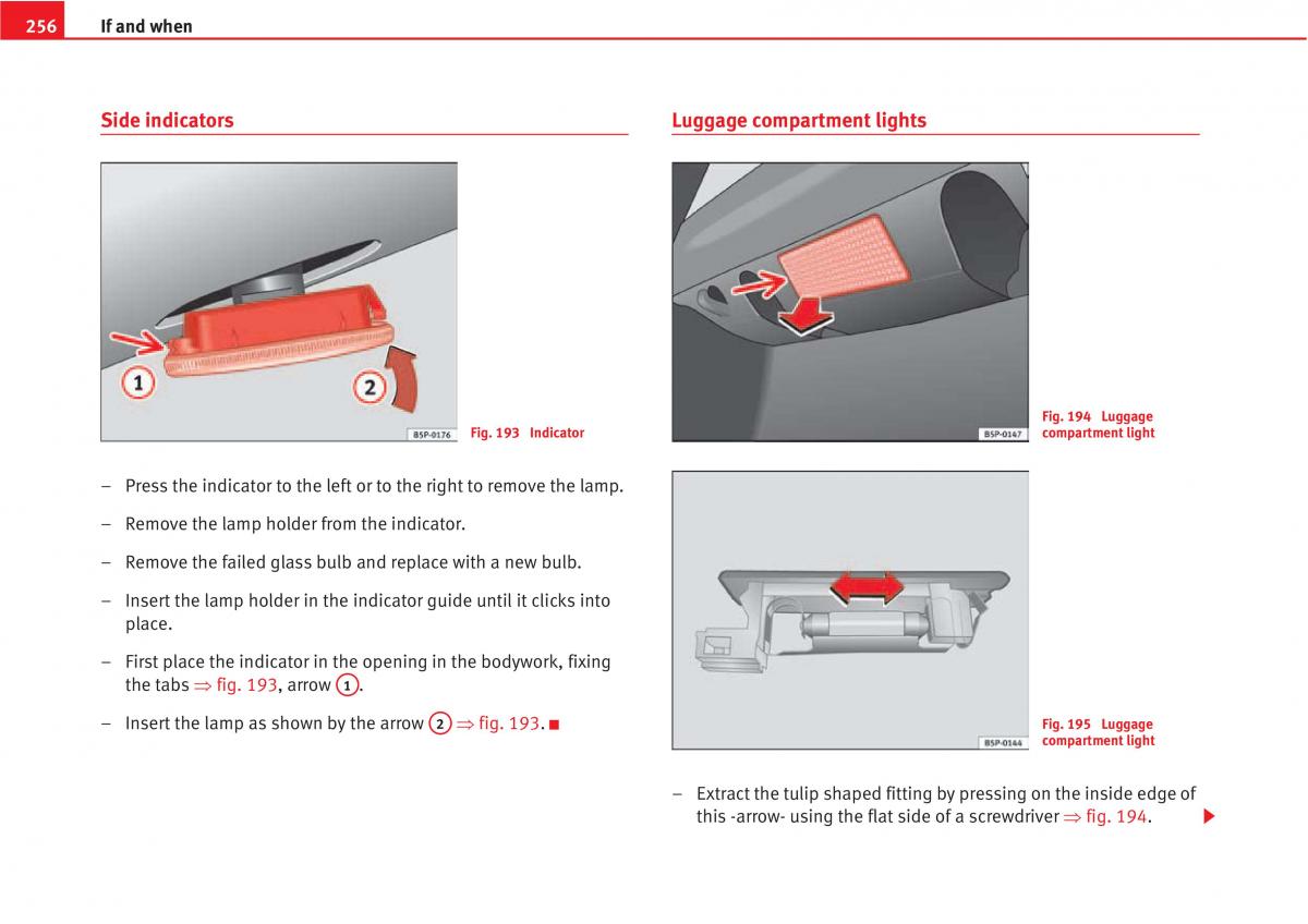 manual  Seat Altea owners manual / page 258