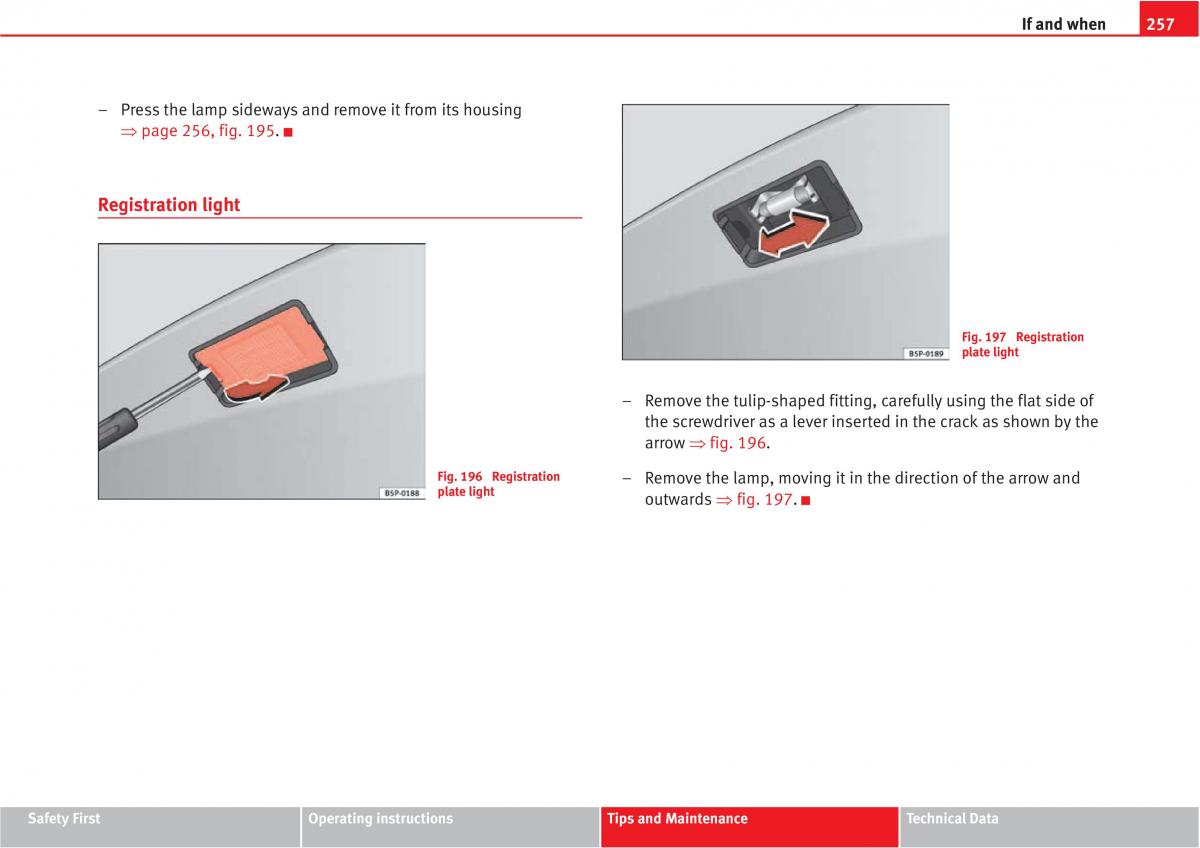 manual  Seat Altea owners manual / page 259