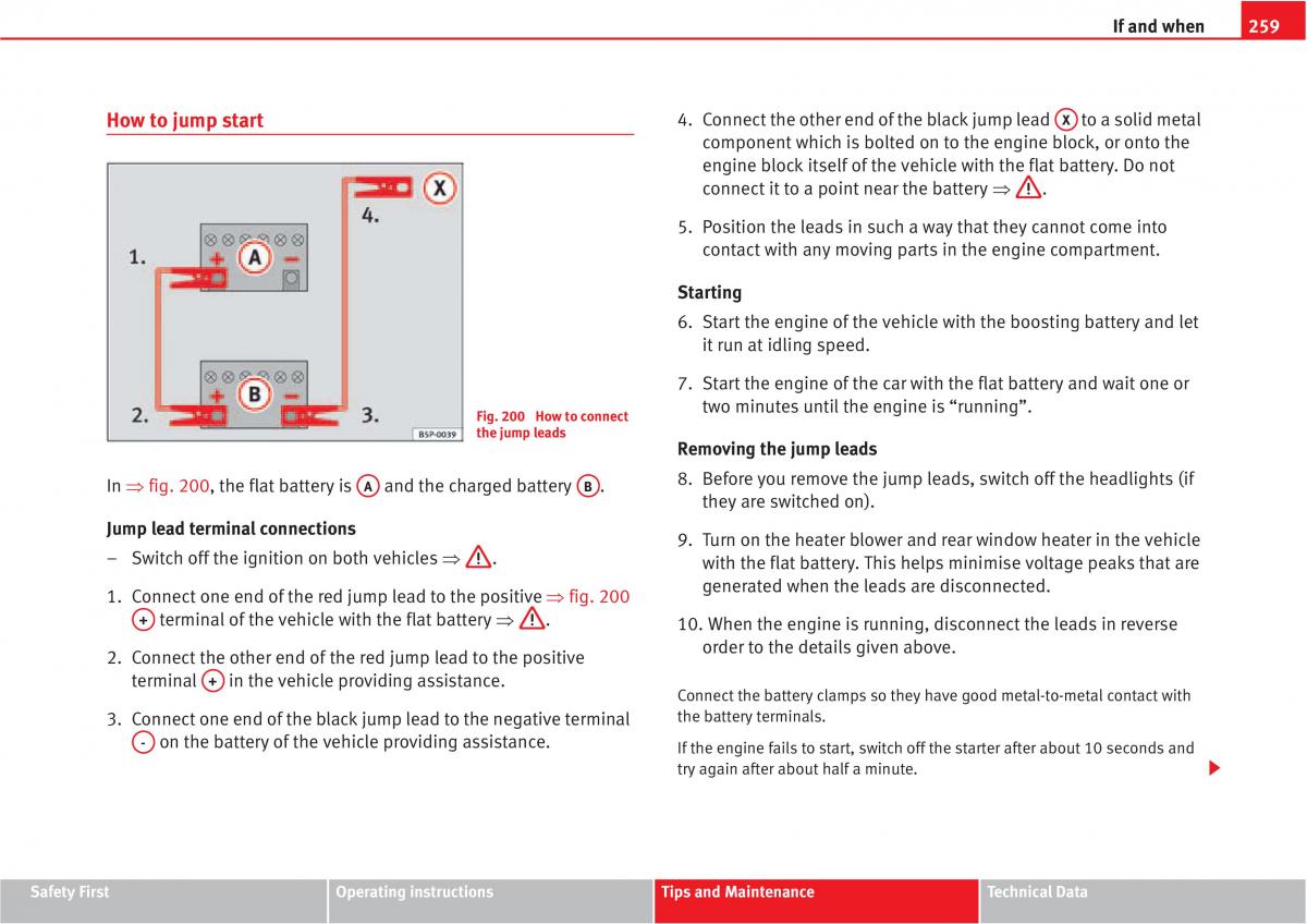 manual  Seat Altea owners manual / page 261