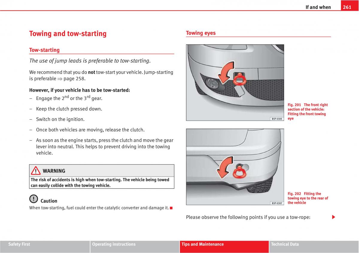 manual  Seat Altea owners manual / page 263