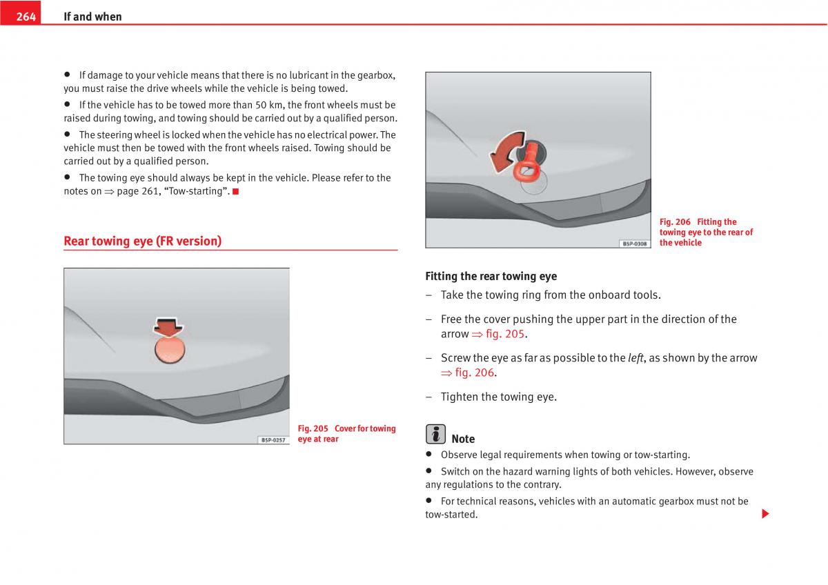 manual  Seat Altea owners manual / page 266