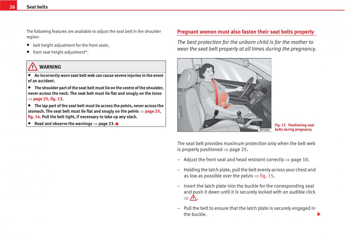 manual  Seat Altea owners manual / page 28