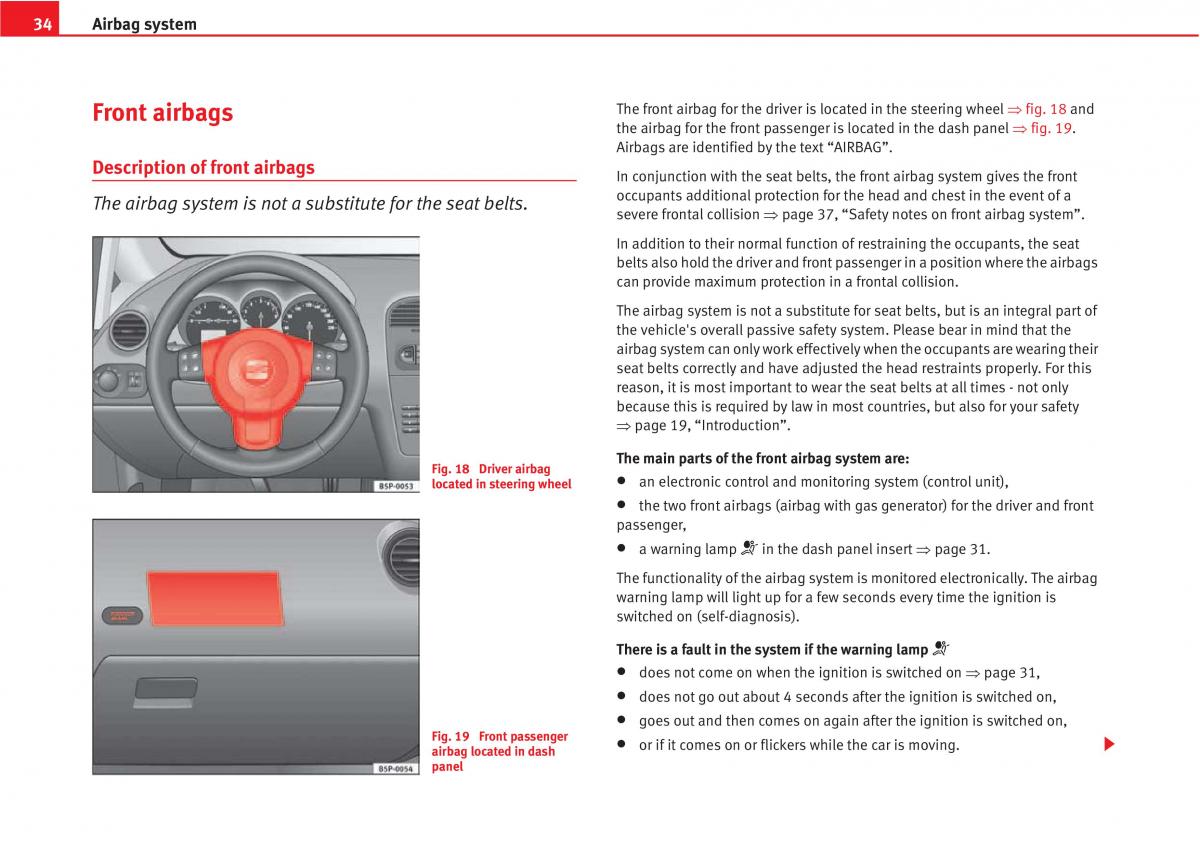 manual  Seat Altea owners manual / page 36