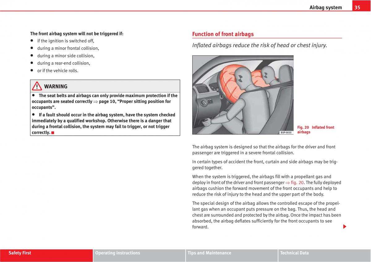 manual  Seat Altea owners manual / page 37