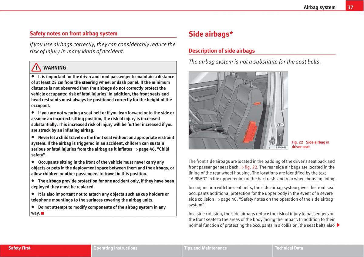 manual  Seat Altea owners manual / page 39