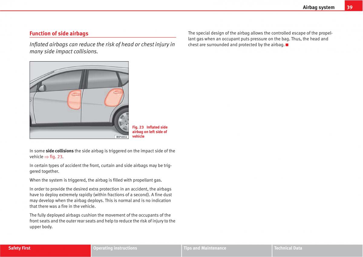 manual  Seat Altea owners manual / page 41