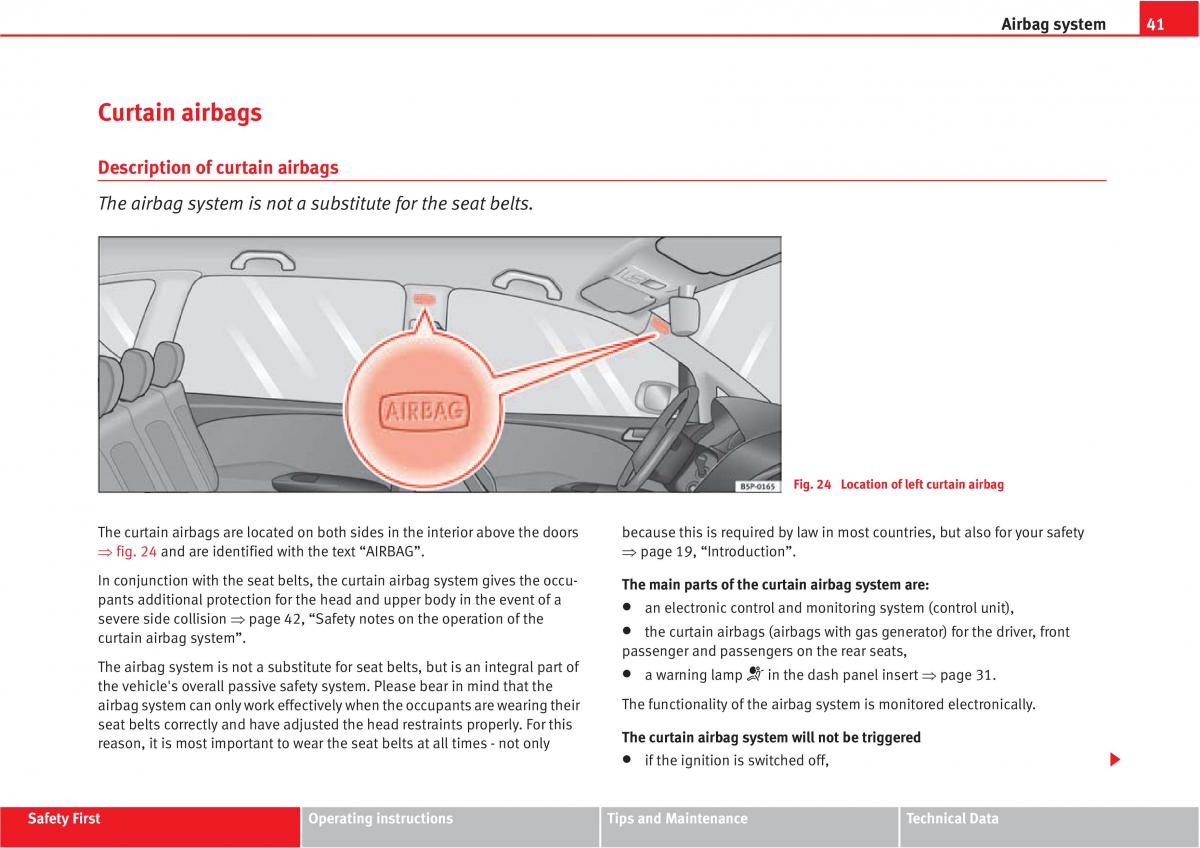 manual  Seat Altea owners manual / page 43