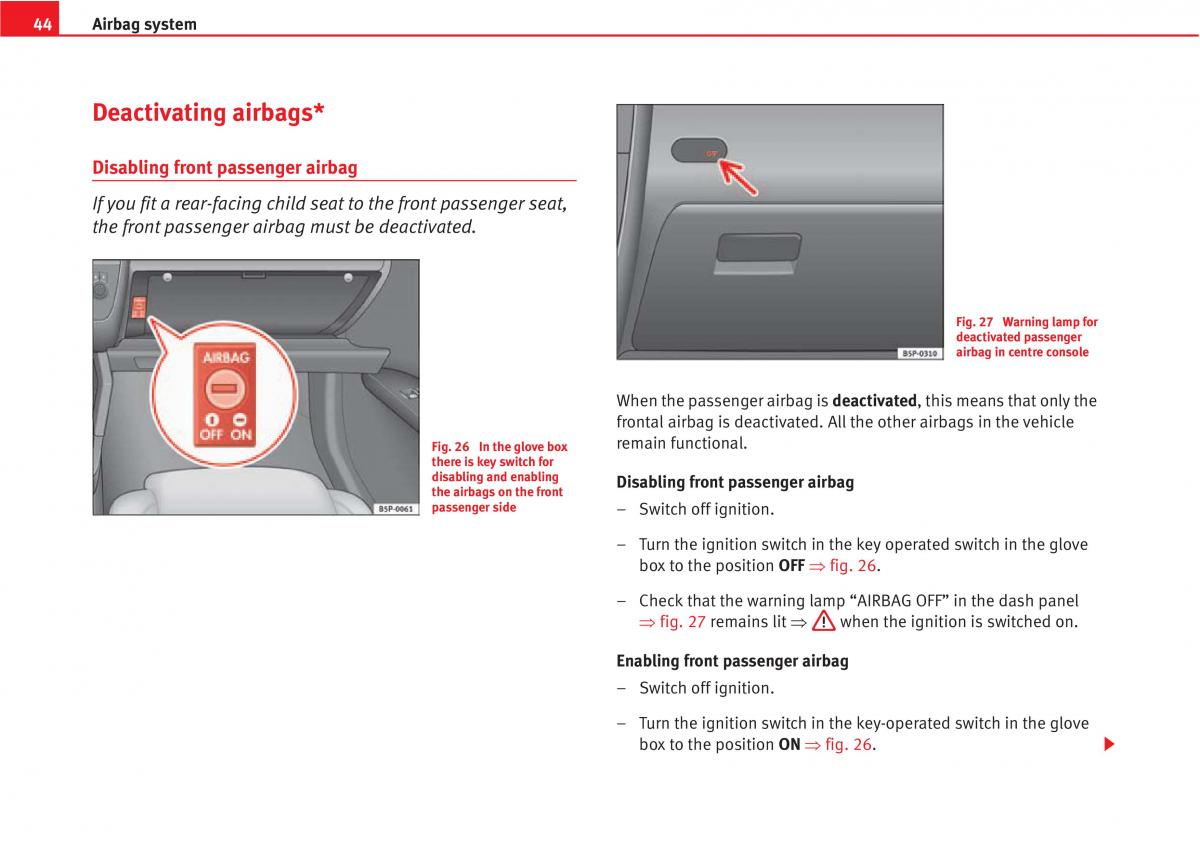 manual  Seat Altea owners manual / page 46