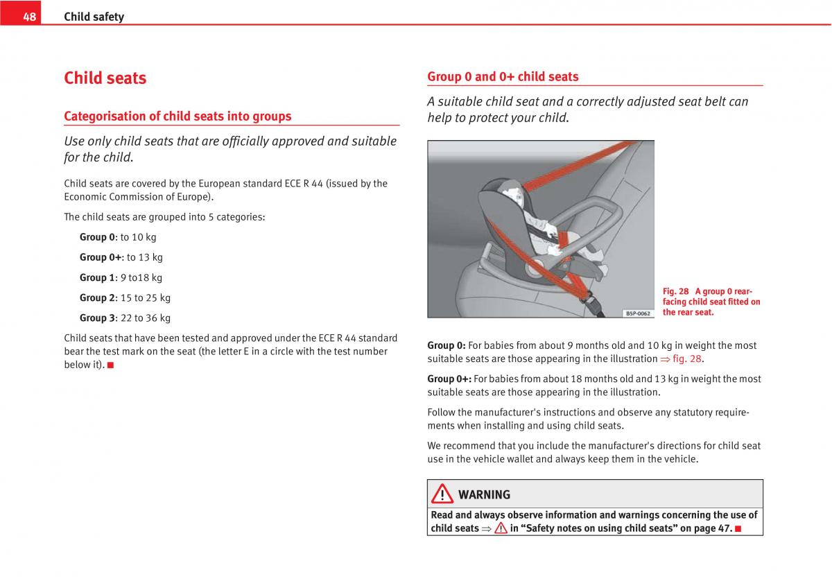 manual  Seat Altea owners manual / page 50