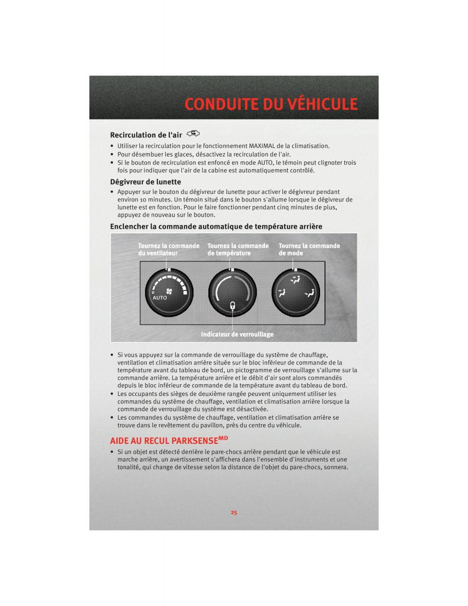 manual  Dodge Grand Caravan V 5 manuel du proprietaire / page 27