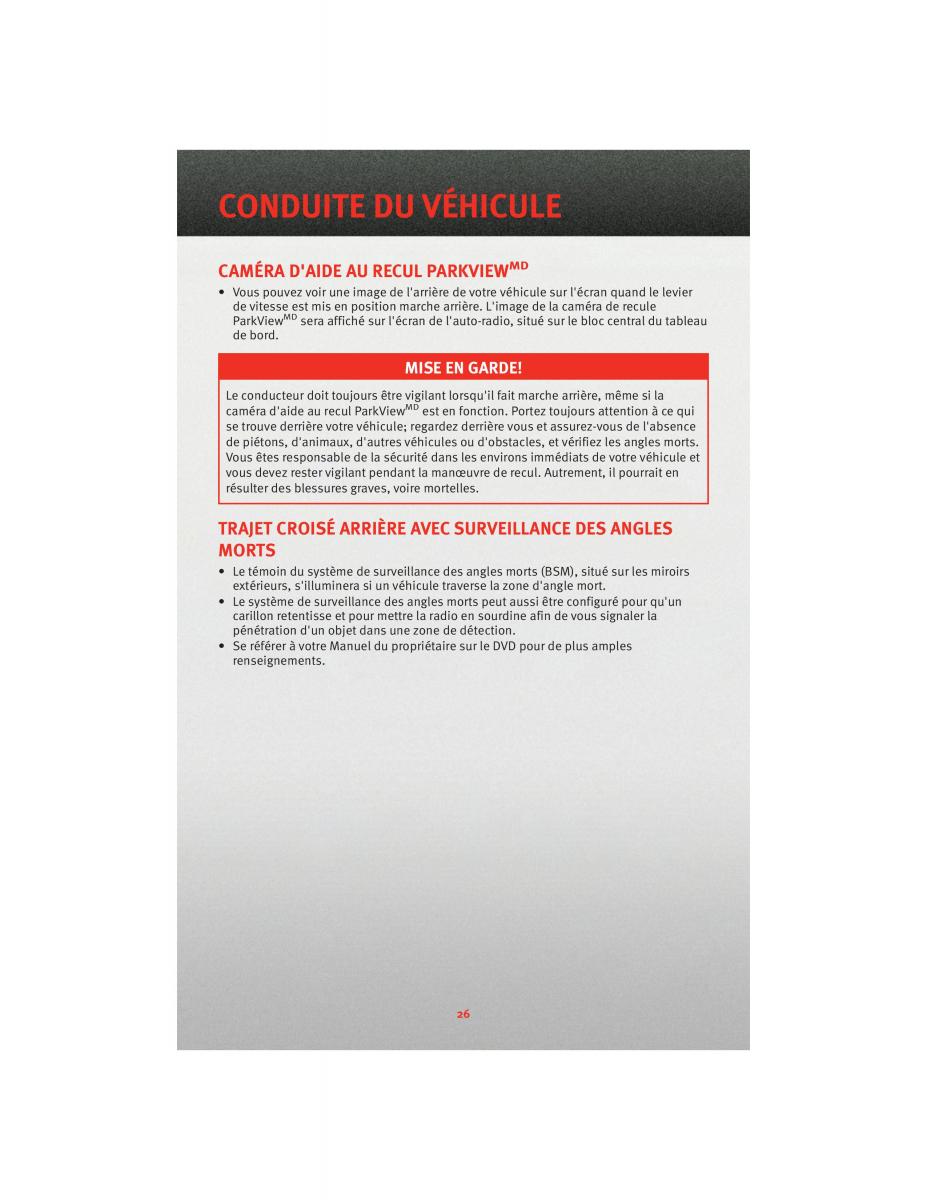 manual  Dodge Grand Caravan V 5 manuel du proprietaire / page 28