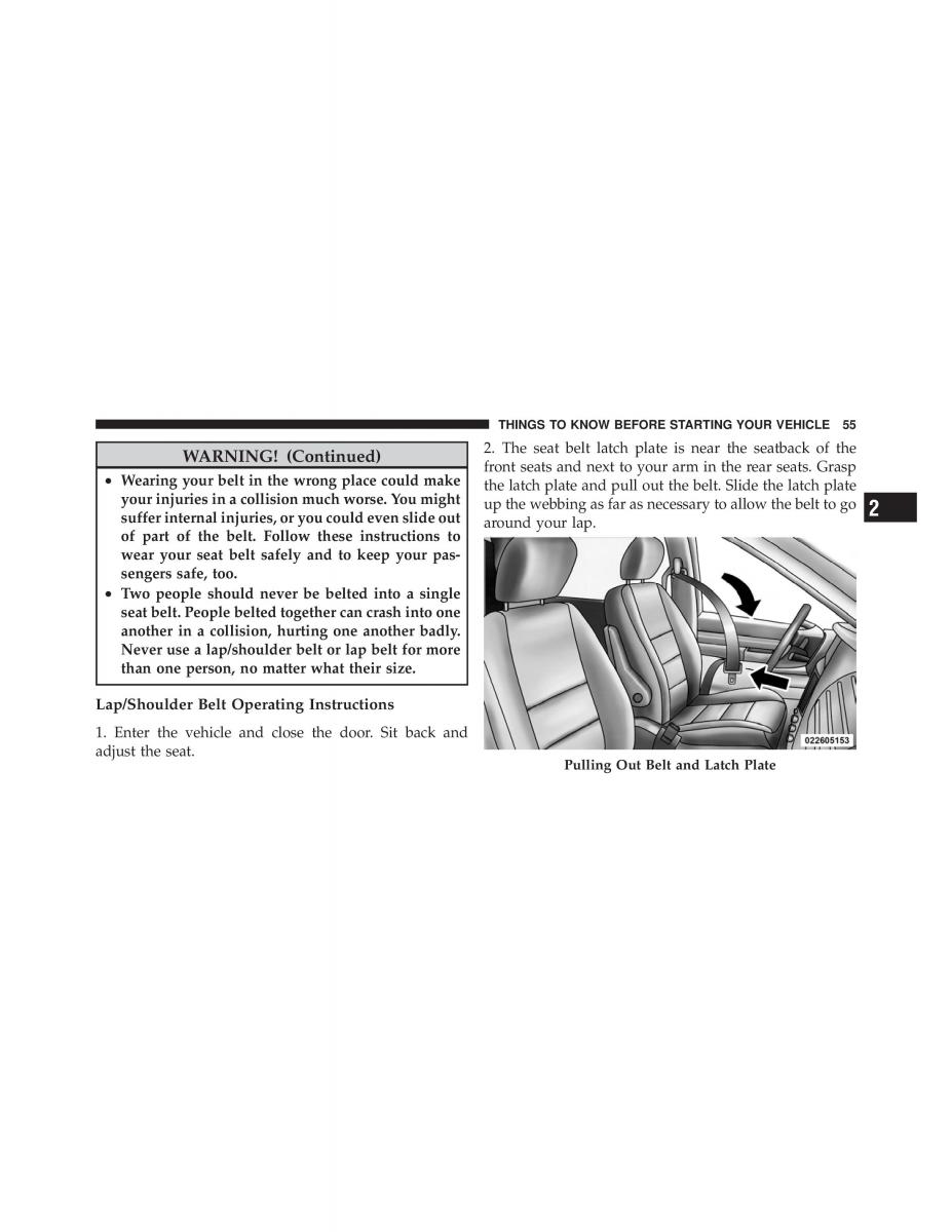 Dodge Grand Caravan V 5 owners manual / page 56