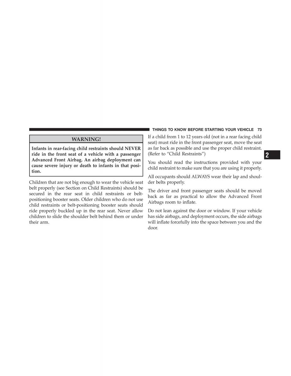 Dodge Grand Caravan V 5 owners manual / page 74