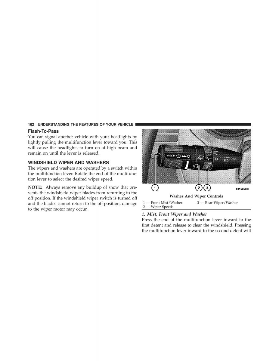 Dodge Grand Caravan V 5 owners manual / page 163