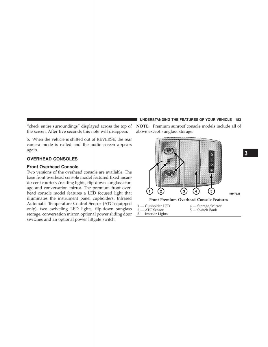 Dodge Grand Caravan V 5 owners manual / page 184