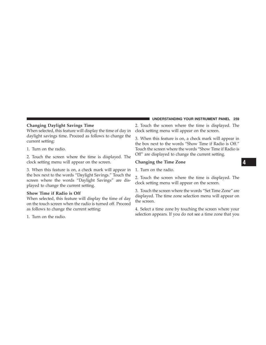 Dodge Grand Caravan V 5 owners manual / page 260