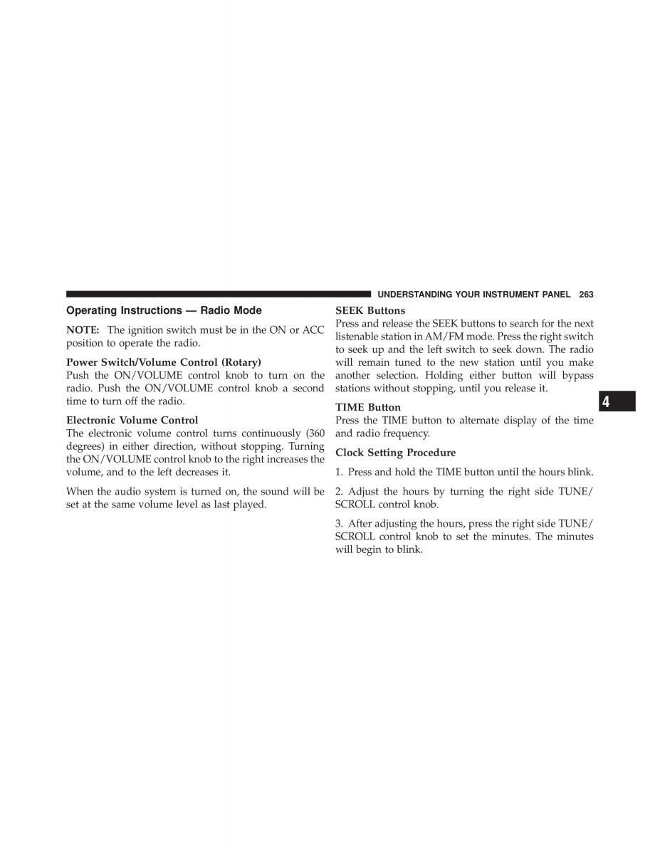 Dodge Grand Caravan V 5 owners manual / page 264