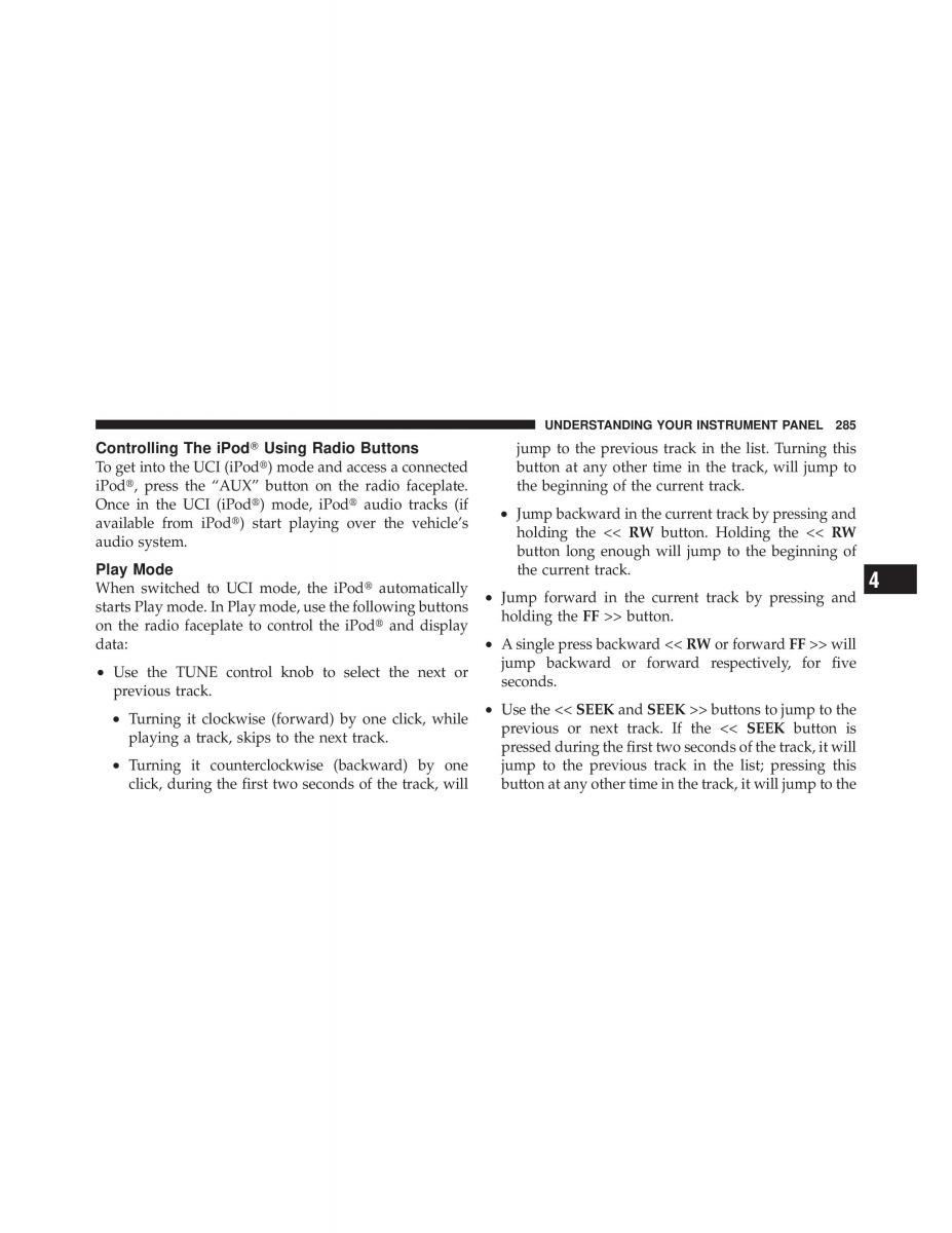 Dodge Grand Caravan V 5 owners manual / page 286