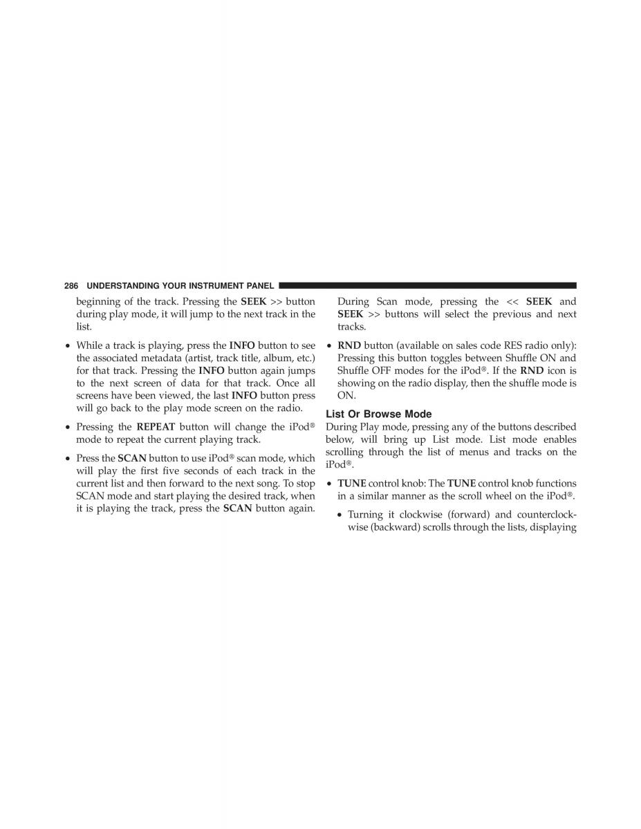 Dodge Grand Caravan V 5 owners manual / page 287