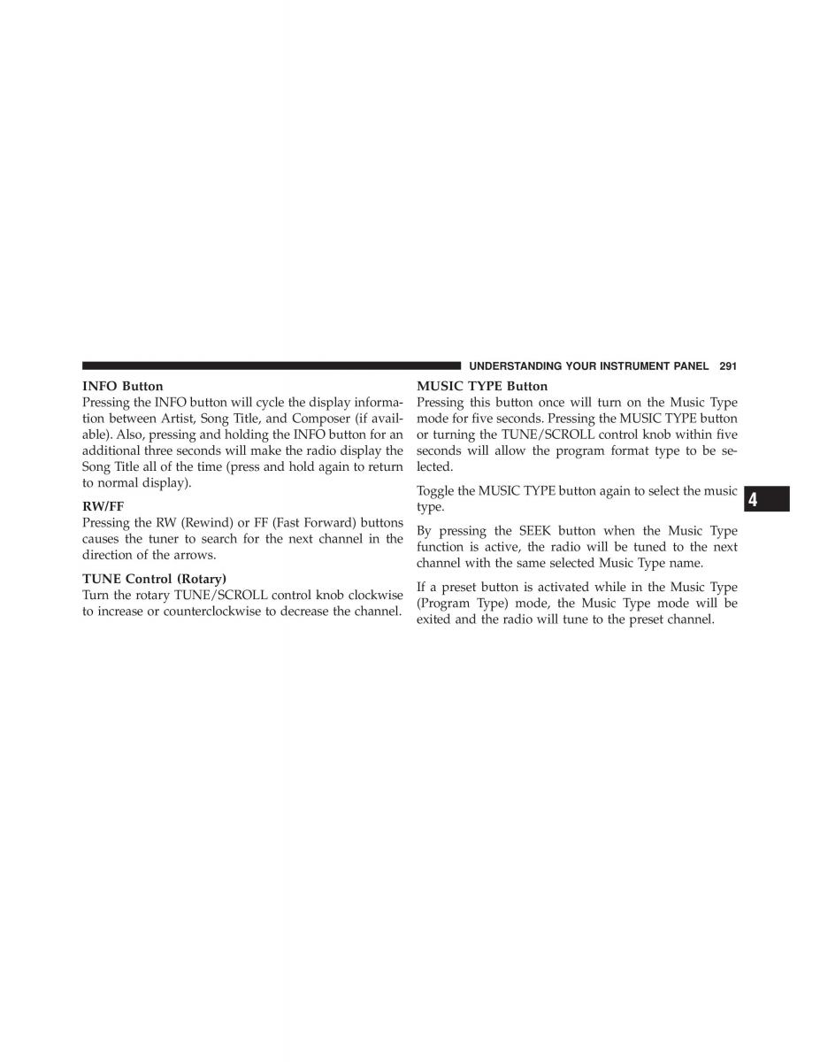 Dodge Grand Caravan V 5 owners manual / page 292