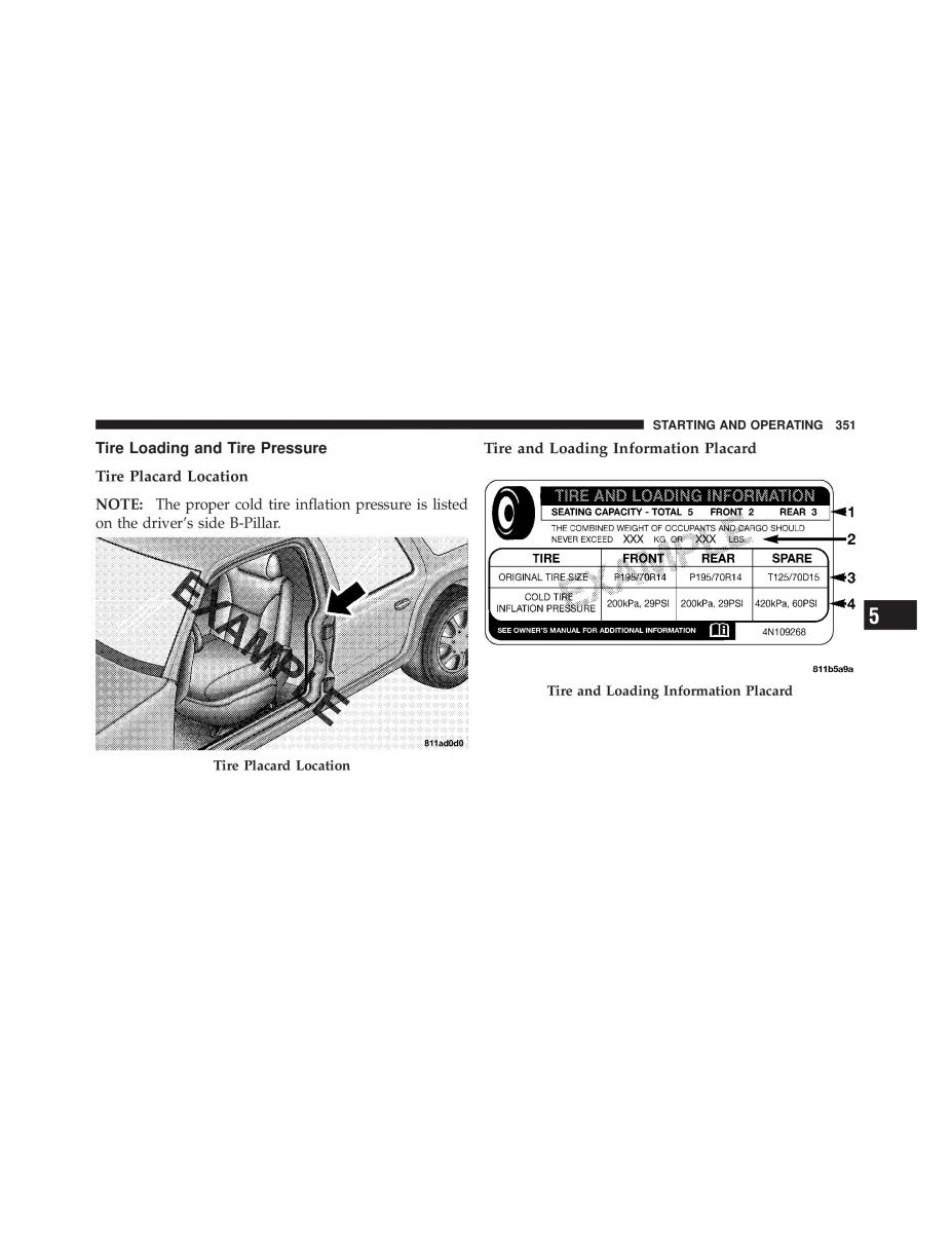 Dodge Grand Caravan V 5 owners manual / page 352