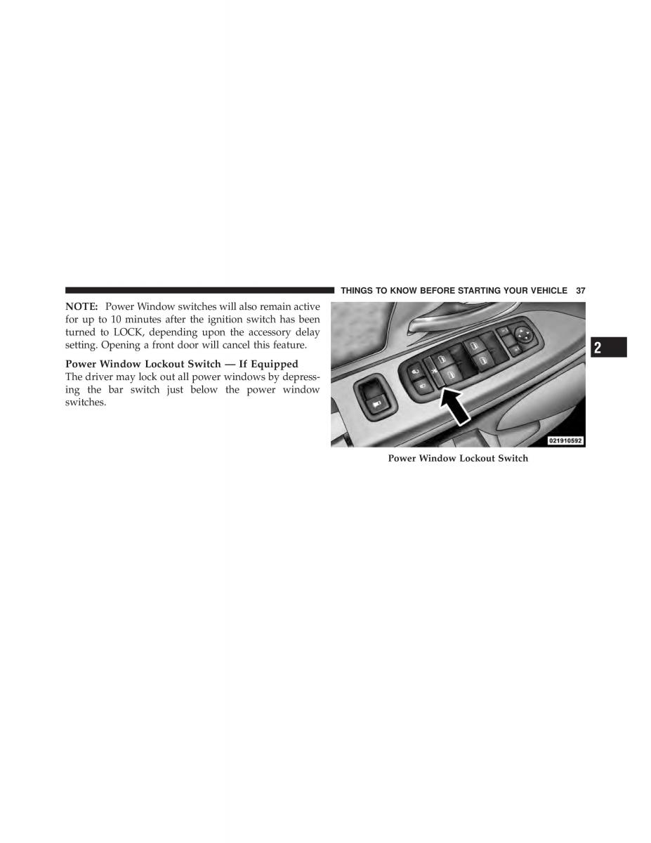 Dodge Grand Caravan V 5 owners manual / page 38