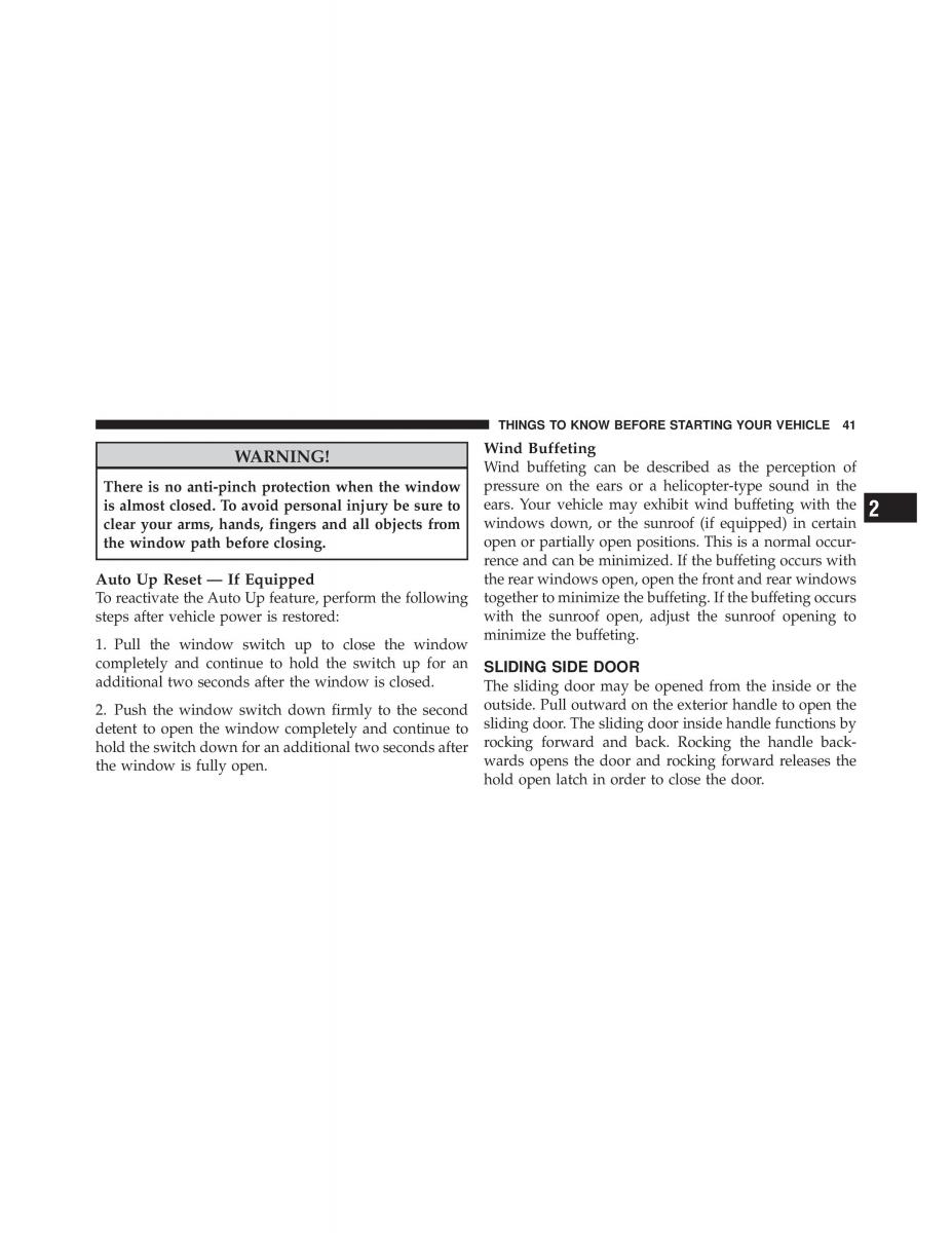 Dodge Grand Caravan V 5 owners manual / page 42