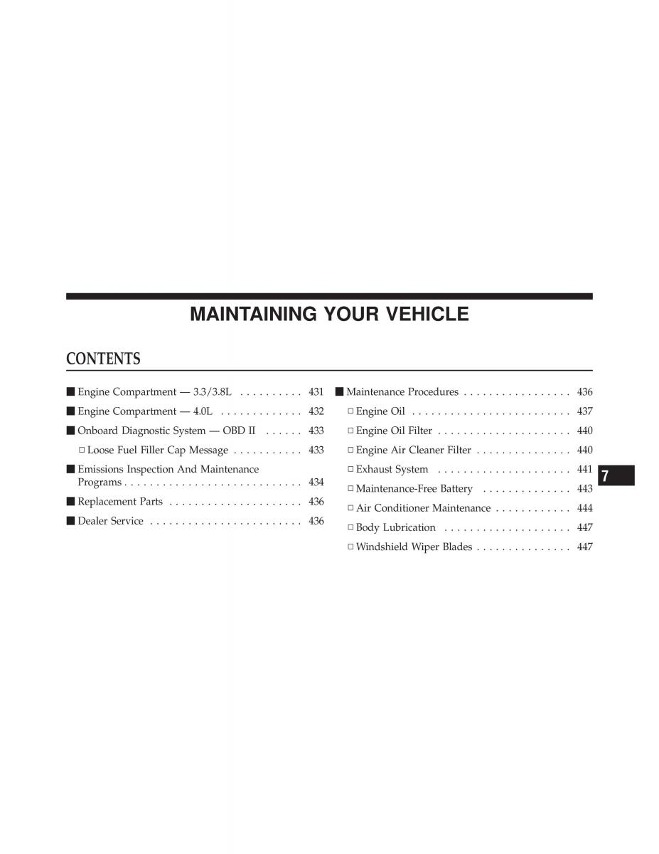 Dodge Grand Caravan V 5 owners manual / page 430