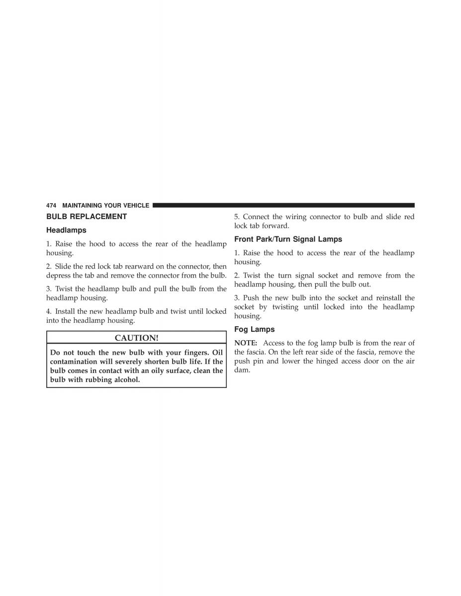 Dodge Grand Caravan V 5 owners manual / page 475