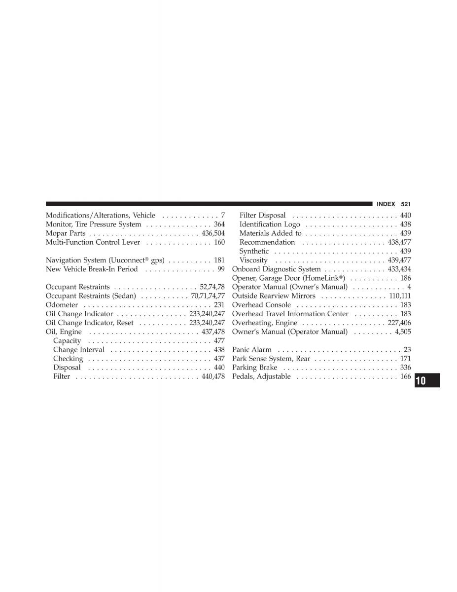 Dodge Grand Caravan V 5 owners manual / page 522