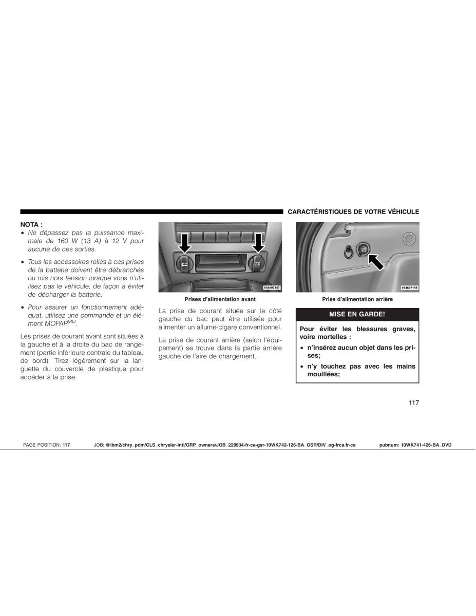 manual  Jeep Grand Cherokee WK WH SRT8 manuel du proprietaire / page 117