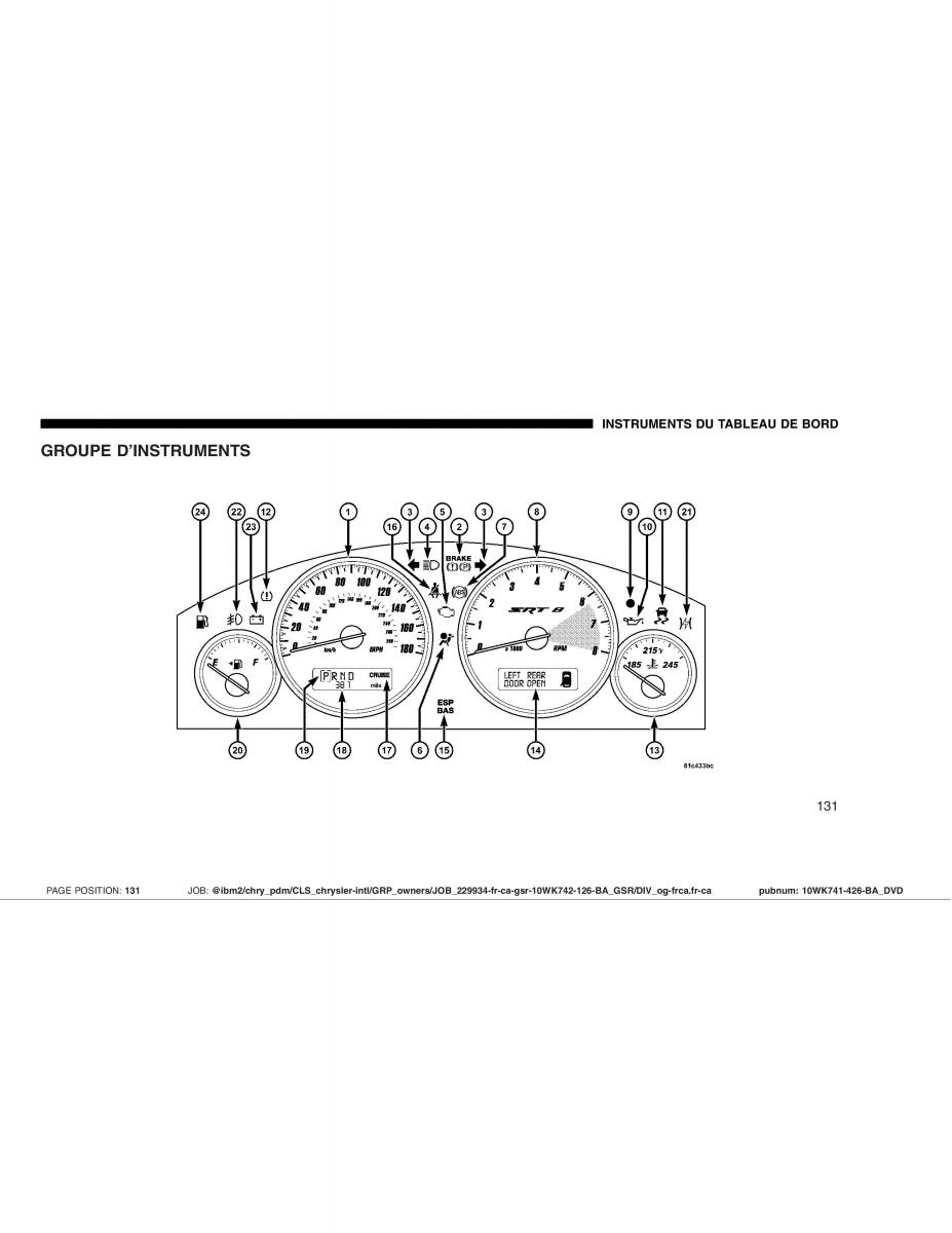 manual  Jeep Grand Cherokee WK WH SRT8 manuel du proprietaire / page 131