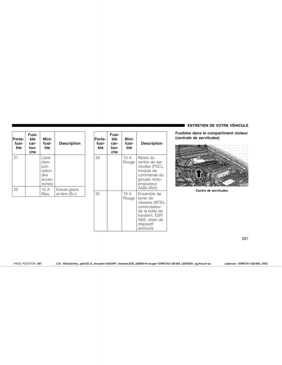 manual  Jeep Grand Cherokee WK WH SRT8 manuel du proprietaire / page 297