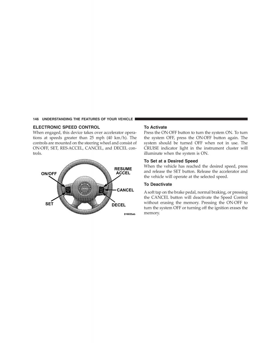 Jeep Grand Cherokee WK WH SRT8 owners manual / page 146