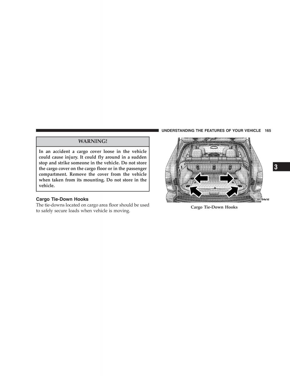 Jeep Grand Cherokee WK WH SRT8 owners manual / page 165