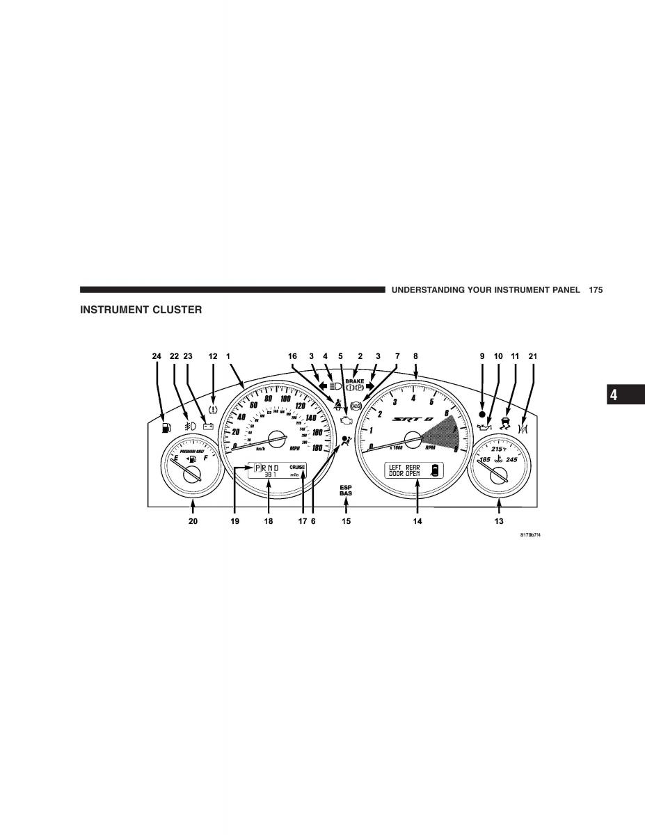 Jeep Grand Cherokee WK WH SRT8 owners manual / page 175