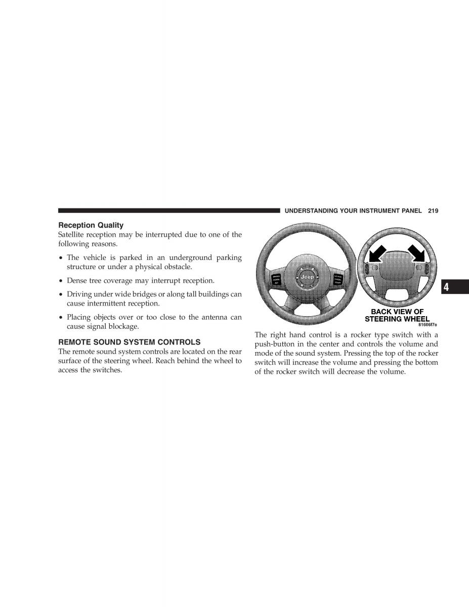 Jeep Grand Cherokee WK WH SRT8 owners manual / page 219