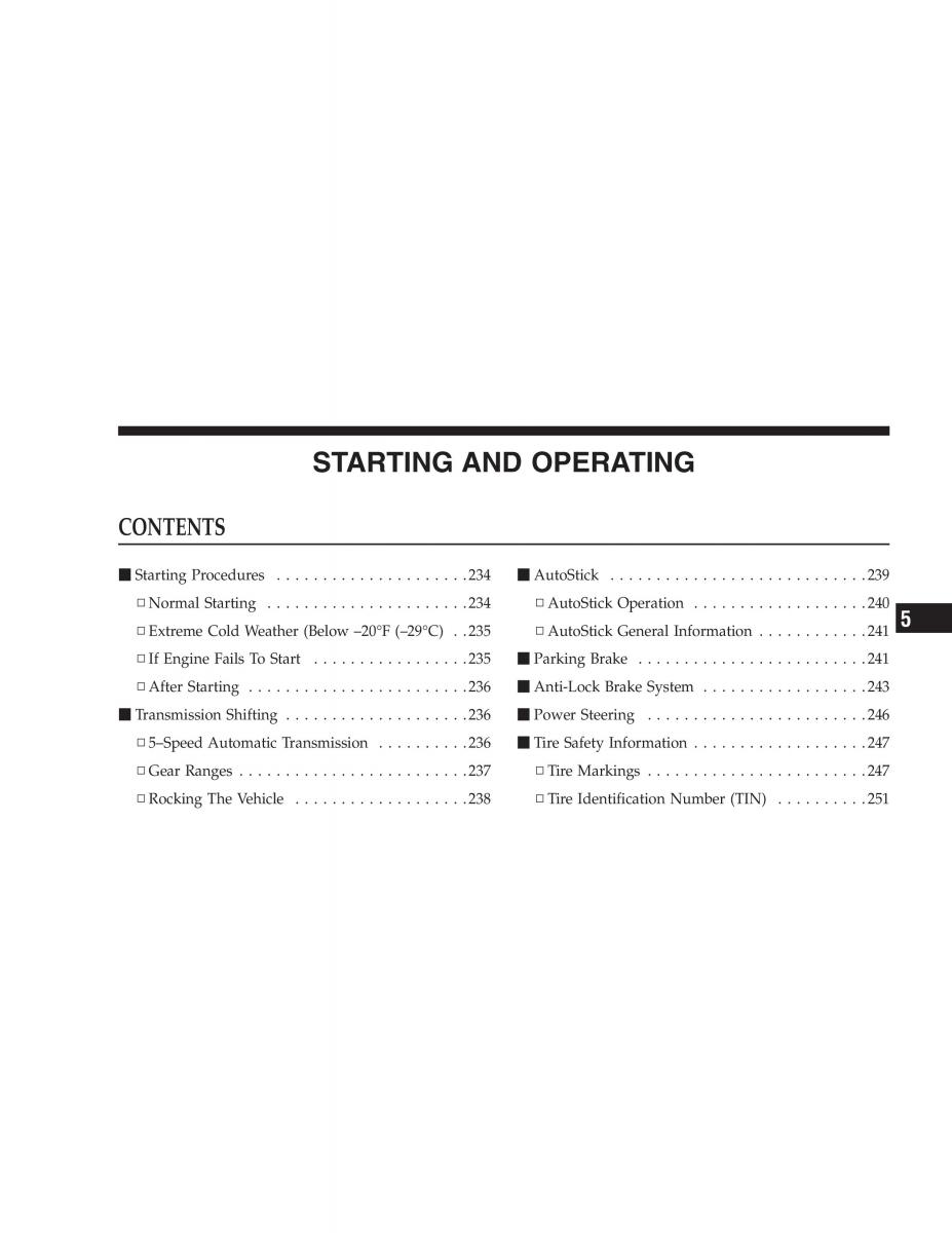 Jeep Grand Cherokee WK WH SRT8 owners manual / page 231